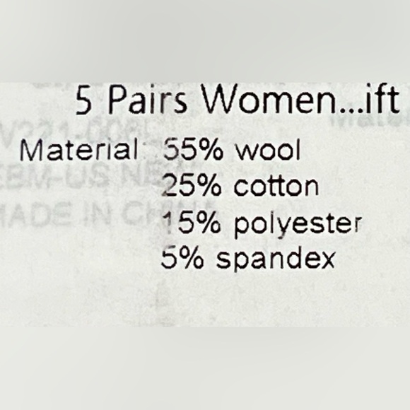 5 Pack Womens Wool Socks merino wool blend winter hiking colorful Crew 6-9 NEW - Picture 9 of 9